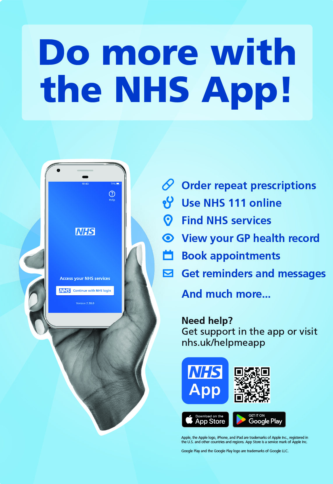 Do more with the NHS app